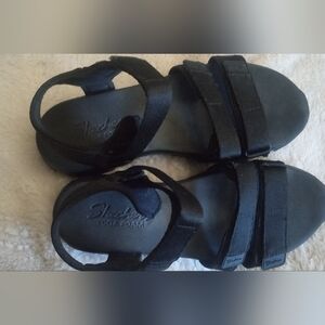 Skechers Women's Black Strap Sandals